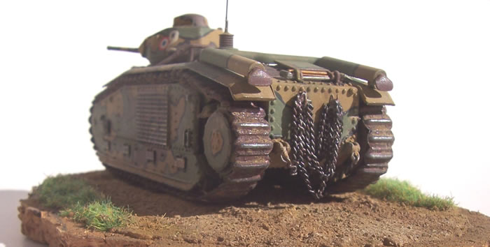 French   Armor Tank 1/72 Scale   Diecast Model Kit Tank Char B1 