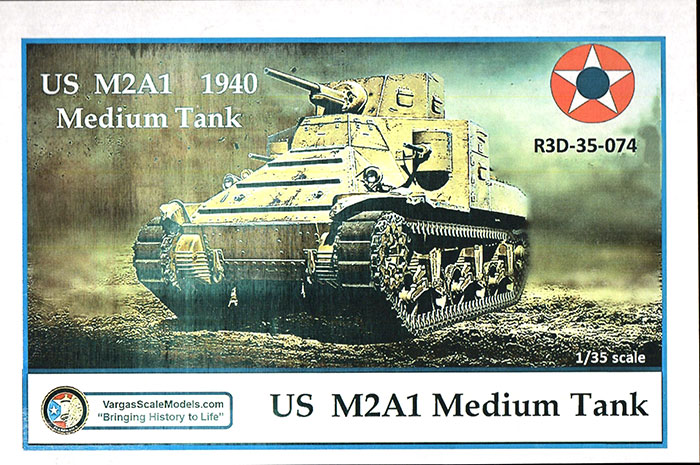 Vargas Scale Models 1/35 scale Kit No. R3D-35-074; US M2A1 Medium