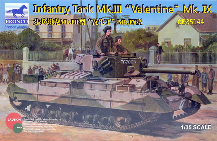 iii valentine mk ix Bronco 1/35 35144 infantry tank mk 