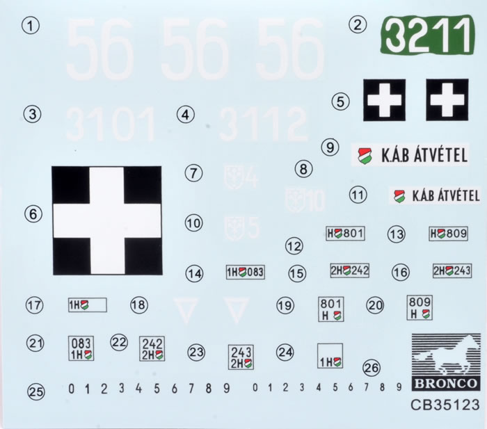 Bronco Kit No. CB35123 - Turan II Hungarian Medium Tank 41.m