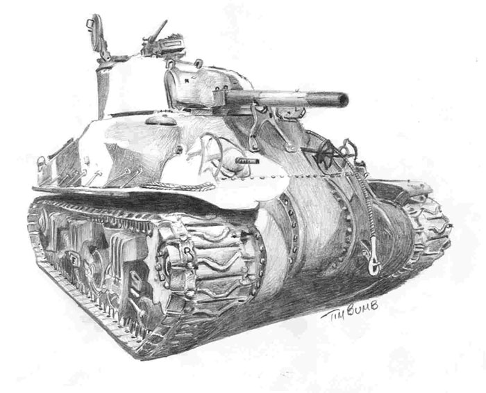 m4a1 sherman drawing