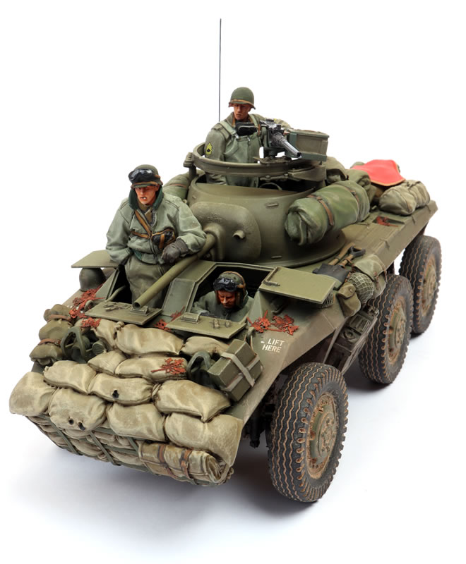 Tamiya 1:35 US M8 Light Armoured Car Greyhound Combat Patrol Set. Kit No.  25196 by Brett Green