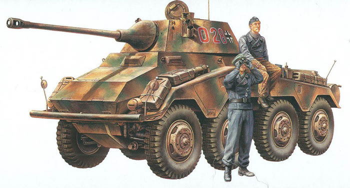 Tamiya (Italeri) 1/35 scale Kit No. 37018; German Heavy Armored Car Sd.Kfz.  234/2 Puma Review by Cookie Sewell