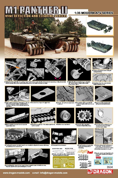 Trumpeter 1/35 M1 Panther II Mine Clearing Tank Model Kit 