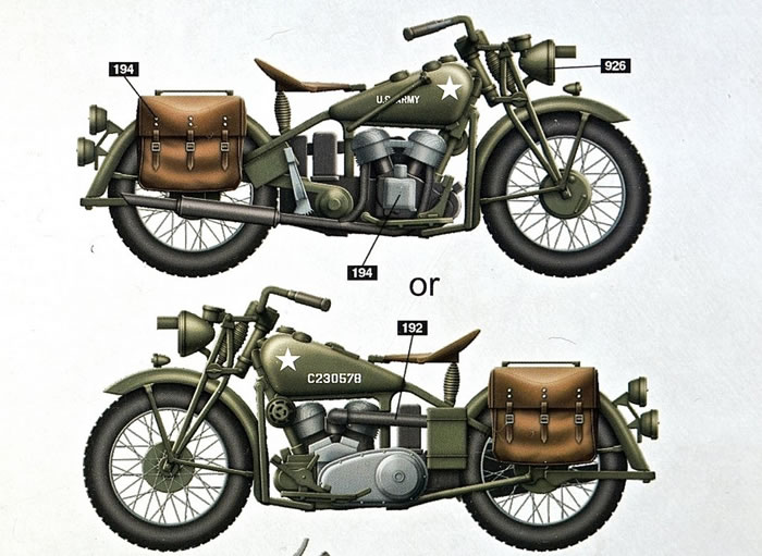 Two Kits in Box Thunder Model 1/35 US Military Motorcycle Indian 741B 35003 